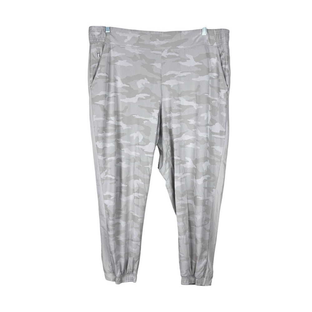 Athleta Brooklyn Camo Jogger Pant in Abalone Grey Camo SZ 22